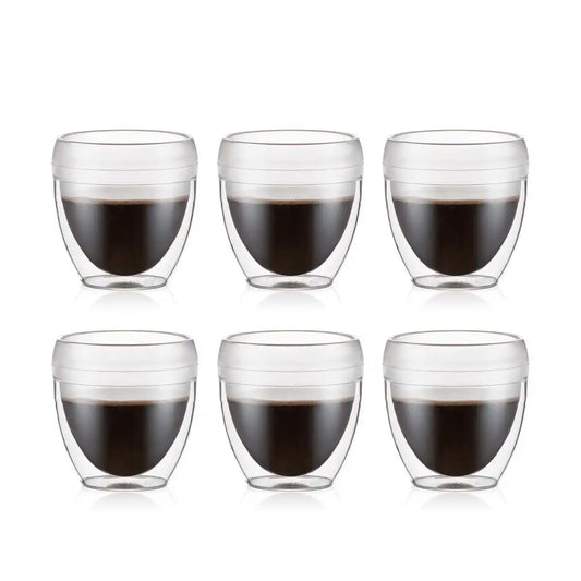 6 pcs double wall tumbler, 0.25l, 8oz