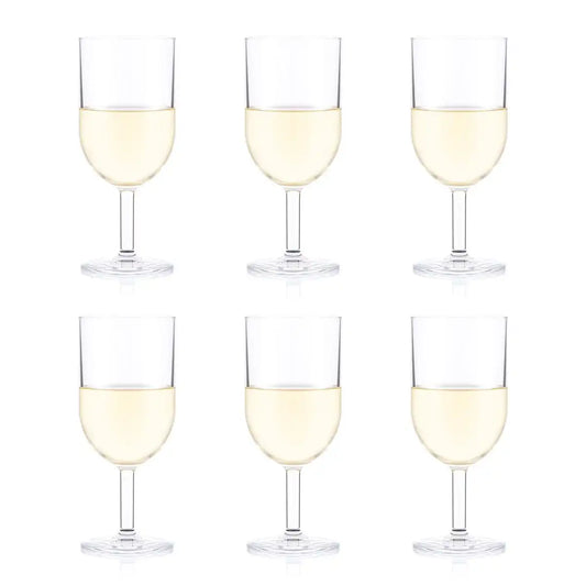 6 pcs Durable White Wine Glass