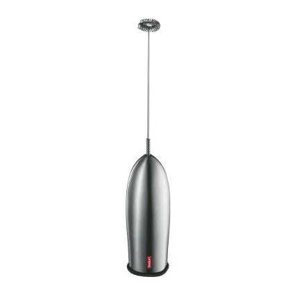 Milk frother, battery operated, s/s, without batteries, Display 6 pcs.