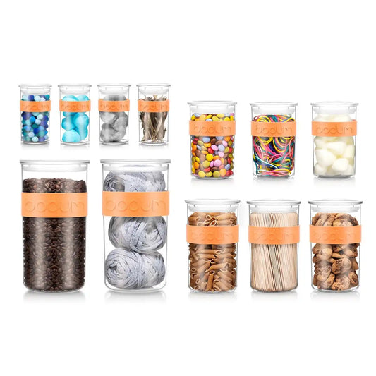 Storage Jar Set 4 x 0,25 / 3 x 0,6 / 3 x 1L / 2 x 2L
